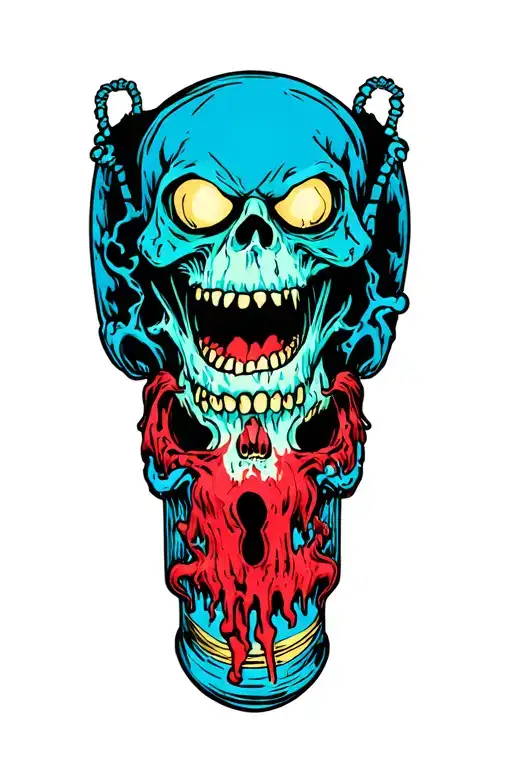 lock shock and barrel nightmare tattoo design idea