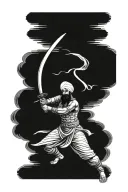 Sikh warrior wielding a sword tattoo design idea