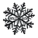 snowflake with name Wesley  tattoo design idea