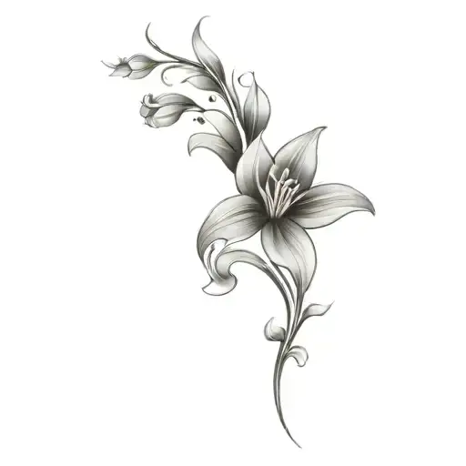 Filler Floral tattoo design idea