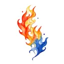 flames tattoo design idea