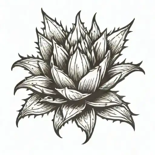 agave tattoo design idea