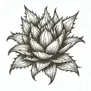 agave tattoo design idea