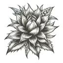 agave tattoo design idea
