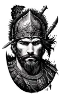 warrior tatton on outer forearm tattoo design idea