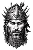 warrior tatton on outer forearm tattoo design idea