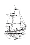 odysseus and ship tattoo design idea