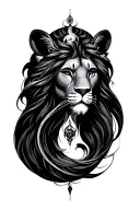 connecting Aquarius, Leo, Pisces and Virgo sign tattoo design idea