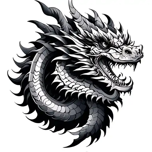 Dragon Quetzalcoatl enzo tattoo design idea