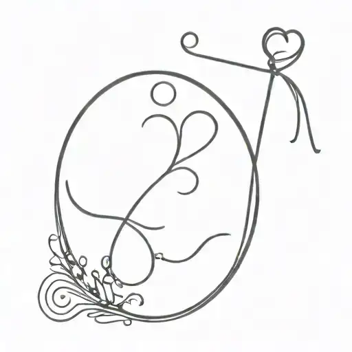 Venus sign and ivf-needle symbolizing the client's love tattoo design idea