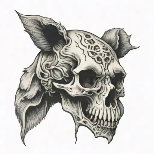 bear skull momento mori forearm tattoo tattoo design idea