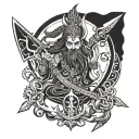 God shiv trident tattoo design idea