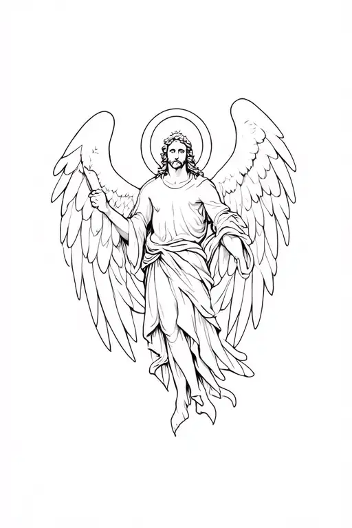 st michael the archangel tattoo design idea