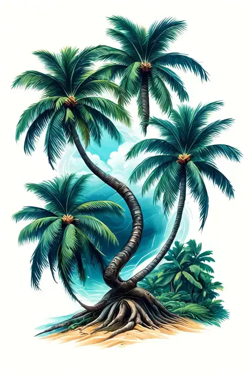 taino Dominican Republic, Greek gods, samsara, tree of life, all connecting , Dominican Republic, palm trees tattoo design idea