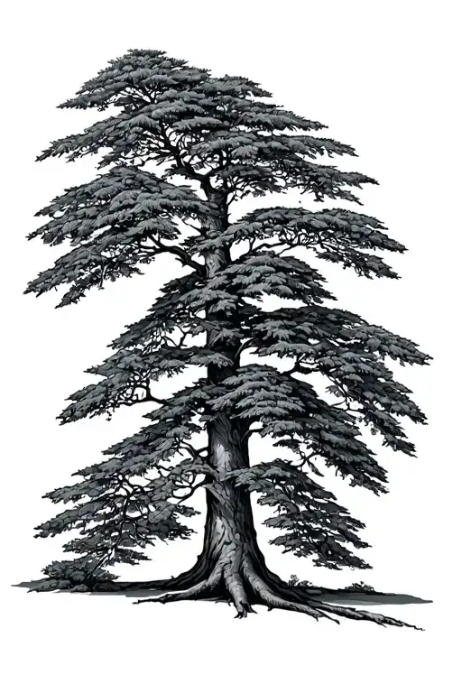 eastern hemlock tree tattoo design idea