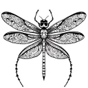 Mandala Dragonfly tattoo design idea