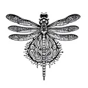 Mandala Dragonfly tattoo design idea