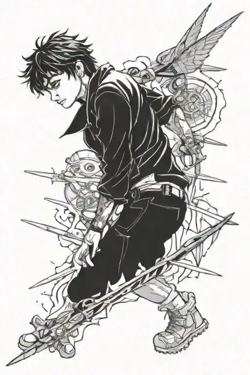 Solo Levelling Anime tattoo design idea