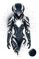 warframe and space tattoo design idea