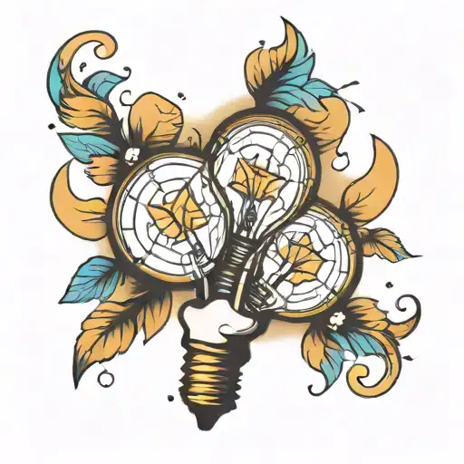 light bulb tattoo design idea
