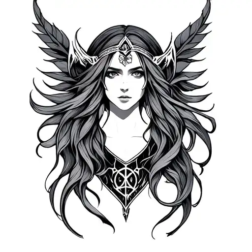 Freya Rune tattoo design idea