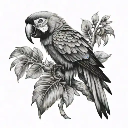 macaw tattoo design idea