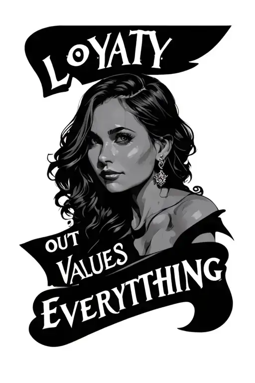 "Loyalty Out Values Everything " tatoo design tattoo design idea