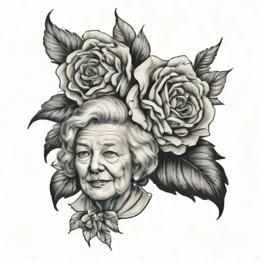 tattoo for men about grandmas and mom. include my 3 cousins tattoo design idea