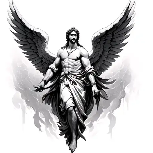Archangel Michael Wings tattoo design idea