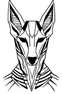 Anubis tatto blackwork design tattoo design idea