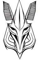 Anubis tatto blackwork design tattoo design idea