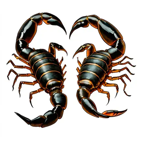 2 faces , scorpion tattoo design idea