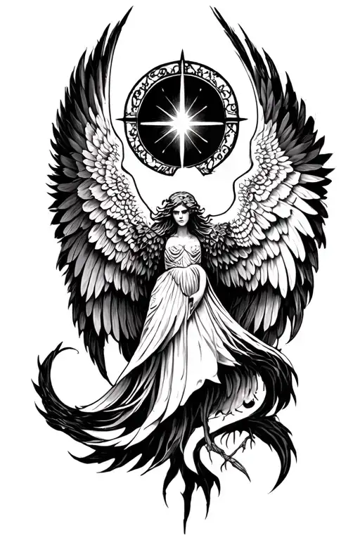  Seraphim and ophanim  tattoo design idea
