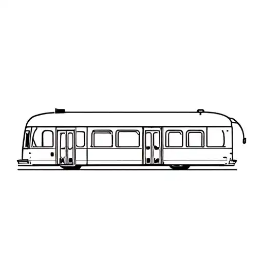 trolley bus tattoo design idea