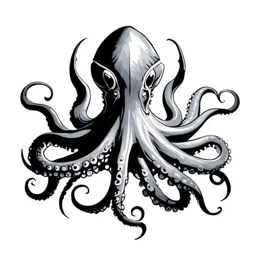 Viking Octopus tattoo design idea