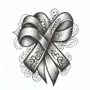 Epilepsy awareness ribbon tattoo design idea