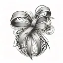 Epilepsy awareness ribbon tattoo design idea