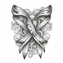 Epilepsy awareness ribbon tattoo design idea