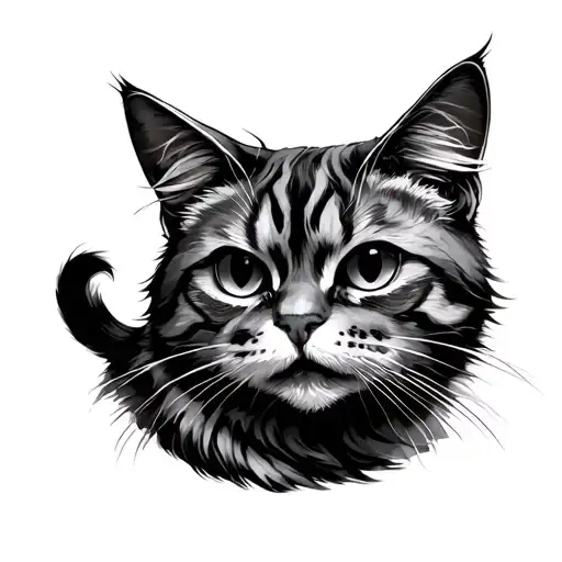 3 Headed Cat tattoo design idea