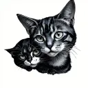 3 Headed Cat tattoo design idea
