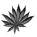 cannabis mountain range tattoo design idea