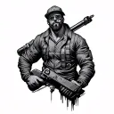 mechanic logger tattoo design idea