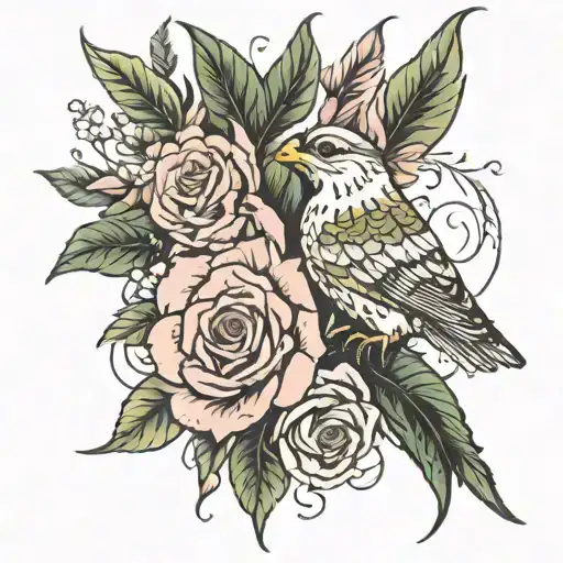 Matthew 6:25-34, Nature, Girly, "God is not against me" tattoo design idea