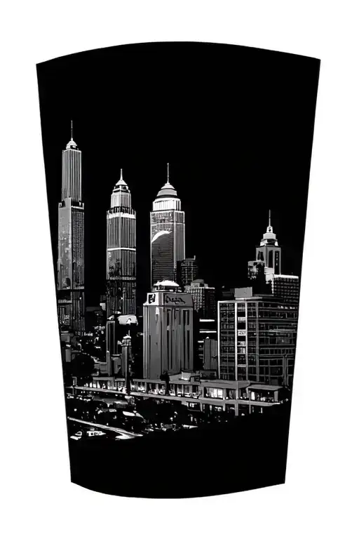 San Antonio skyline downtown tattoo design idea