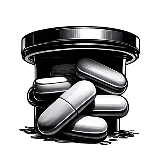 Pills with emotions tattoo design idea
