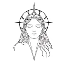 Hecate goddess of magic portrait  tattoo design idea