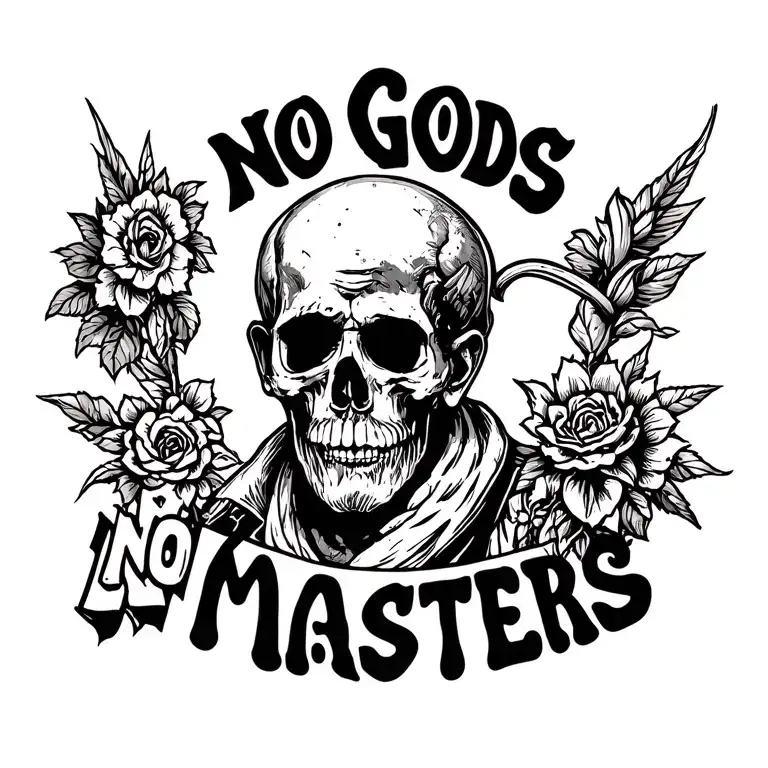 No Gods No Masters tattoo design idea
