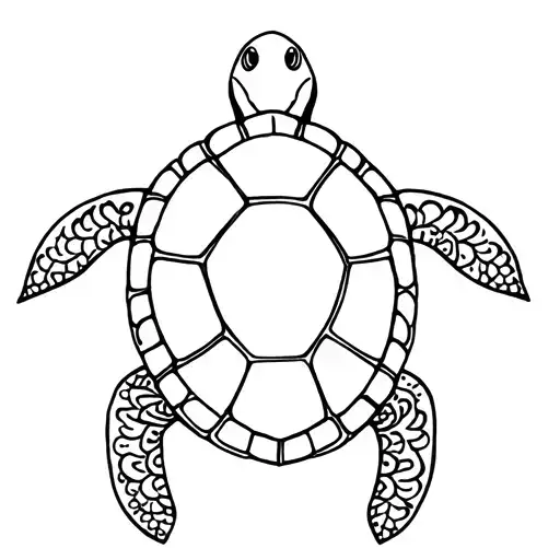 mandala turtle tattoo design idea