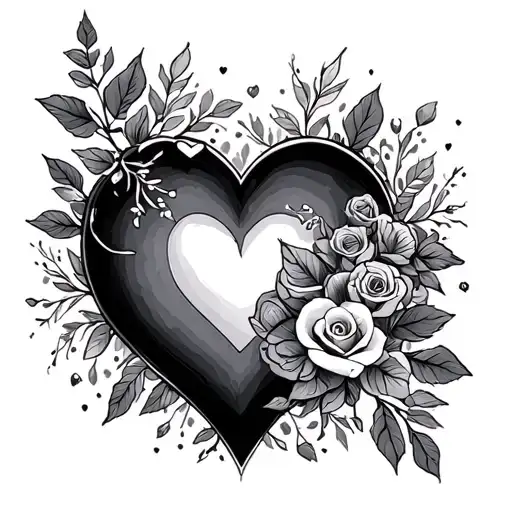 Valentine's Day and love tattoo design idea