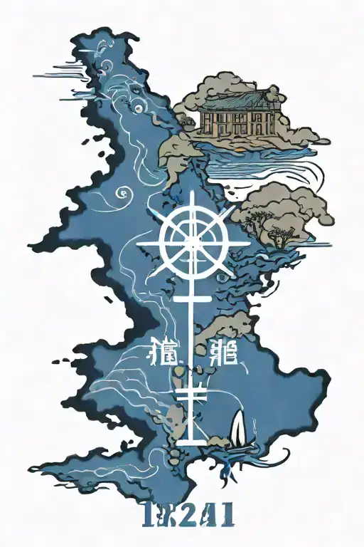 Tattoo of the map of Israel combined with the date 07.10.23 tattoo design idea